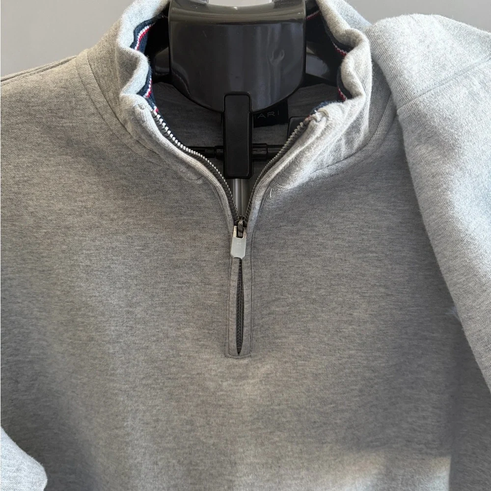 Tahari Women's Gray Zip-Up Top - Picture 6 of 8